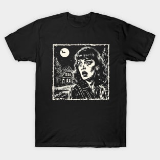 Vintage Halloween Scream Black and White Retro Super Cool Best Gift T-Shirt